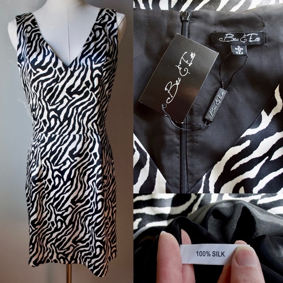 Silk Bec & Em Zebra Print Dress - Picture 1 of 7